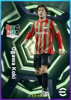 Ogawa Koki eFootball 2026 player card, 77 OVR CF