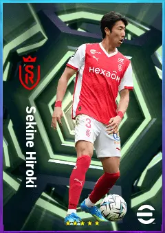 Sekine Hiroki eFootball 2026 player card, 77 OVR RB