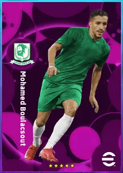 Mohamed Boulacsout eFootball 2026 player card, 80 OVR RB