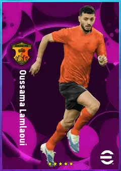 Oussama Lamlaoui eFootball 2026 player card, 80 OVR CF
