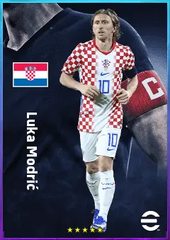 Luka Modrić eFootball 2026 player card, 82 OVR CMF
