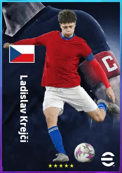 Ladislav Krejčí eFootball 2026 player card, 80 OVR CB