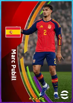 Marc Pubill eFootball 2026 player card, 80 OVR RB