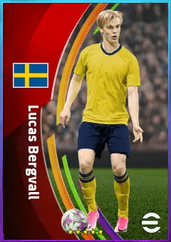 Lucas Bergvall eFootball 2026 player card, 81 OVR CMF
