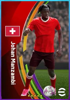 Johan Manzambi eFootball 2026 player card, 78 OVR CMF