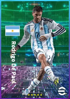 Rodrigo De Paul eFootball 2026 player card, 82 OVR CMF