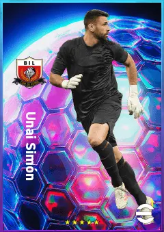 Unai Simón eFootball 2026 player card, 81 OVR GK
