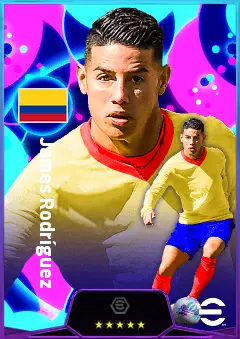 James Rodríguez eFootball 2026 player card, 80 OVR AMF