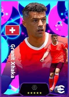 Granit Xhaka eFootball 2026 player card, 82 OVR CMF