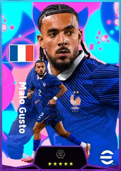 Malo Gusto eFootball 2026 player card, 81 OVR RB