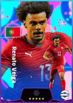 Renato Veiga eFootball 2026 player card, 81 OVR CB