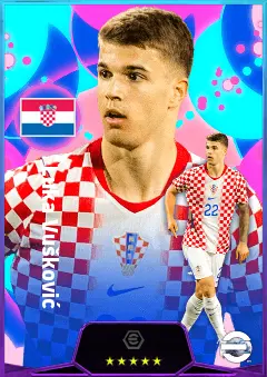 Luka Vušković eFootball 2026 player card, 82 OVR CB