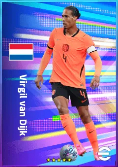 Virgil van Dijk eFootball 2026 player card, 95 OVR CB