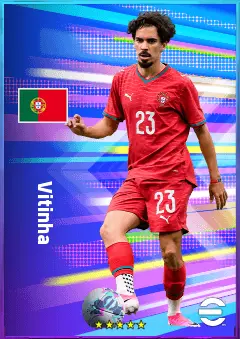 Vitinha eFootball 2026 player card, 96 OVR CMF