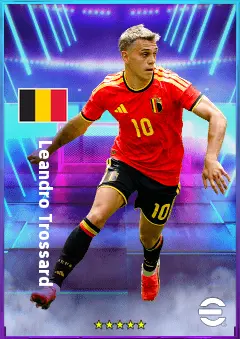 Leandro Trossard eFootball 2026 player card, 81 OVR LWF