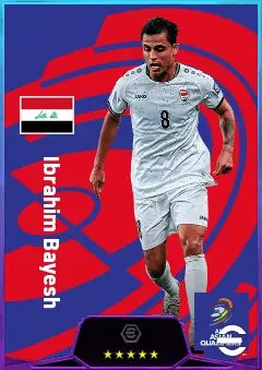Ibrahim Bayesh eFootball 2026 player card, 79 OVR RWF