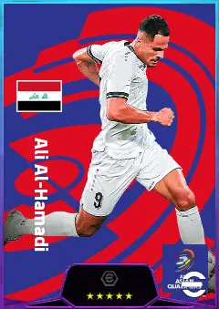 Ali Al-Hamadi eFootball 2026 player card, 80 OVR CF
