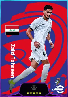 Zaid Tahseen eFootball 2026 player card, 78 OVR CB