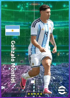 Gonzalo Montiel eFootball 2026 player card, 79 OVR RB