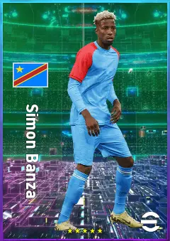Simon Banza eFootball 2026 player card, 80 OVR CF