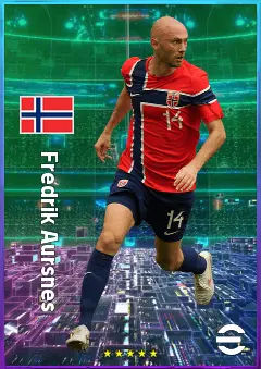 Fredrik Aursnes eFootball 2026 player card, 81 OVR CMF