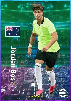 Jordan Bos eFootball 2026 player card, 79 OVR LB