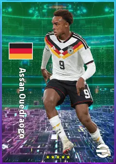 Assan Ouédraogo eFootball 2026 player card, 81 OVR CMF