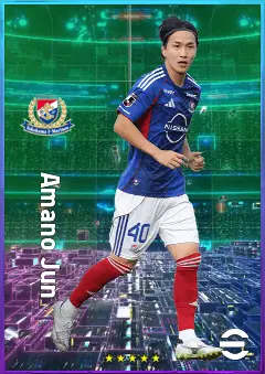 Amano Jun eFootball 2026 player card, 77 OVR AMF