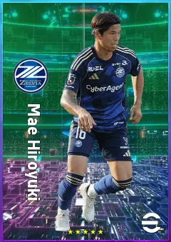 Mae Hiroyuki eFootball 2026 player card, 77 OVR DMF