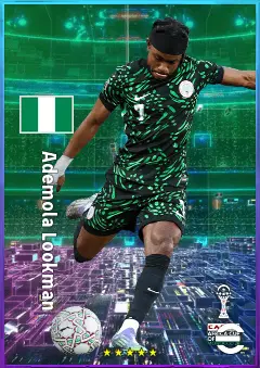 Ademola Lookman eFootball 2026 player card, 82 OVR SS