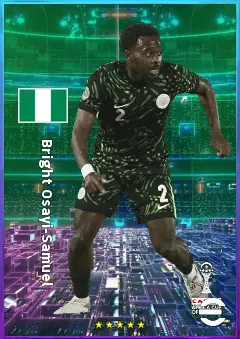 Bright Osayi-Samuel eFootball 2026 player card, 77 OVR RB