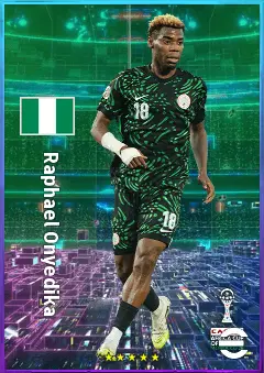 Raphael Onyedika eFootball 2026 player card, 80 OVR DMF