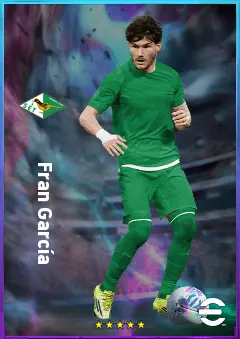 Fran García eFootball 2026 player card, 80 OVR LB