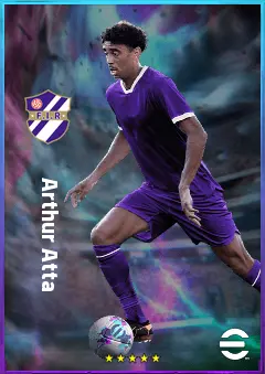 Arthur Atta eFootball 2026 player card, 80 OVR CMF