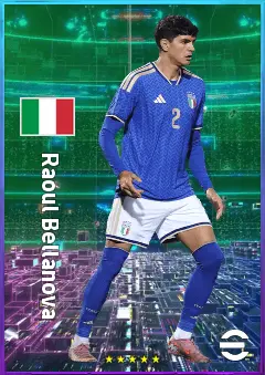Raoul Bellanova eFootball 2026 player card, 81 OVR RB