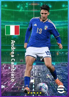 Andrea Cambiaso eFootball 2026 player card, 81 OVR LB