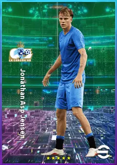 Jonathan Asp Jensen eFootball 2026 player card, 78 OVR AMF