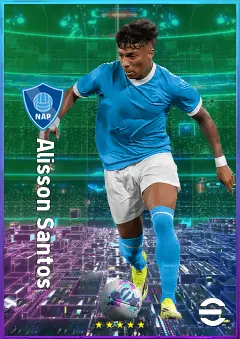 Alisson Santos eFootball 2026 player card, 79 OVR LWF