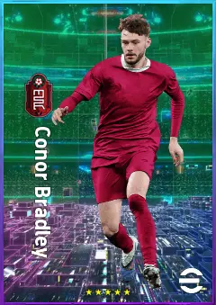 Conor Bradley eFootball 2026 player card, 81 OVR RB