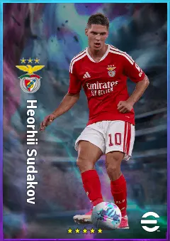 Heorhii Sudakov eFootball 2026 player card, 81 OVR AMF