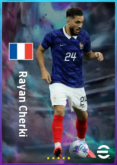 Rayan Cherki eFootball 2026 player card, 81 OVR AMF