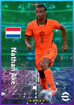 Nathan Aké eFootball 2026 player card, 83 OVR CB