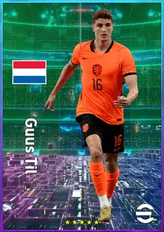 Guus Til eFootball 2026 player card, 80 OVR AMF