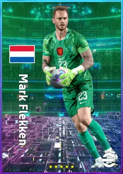 Mark Flekken eFootball 2026 player card, 81 OVR GK