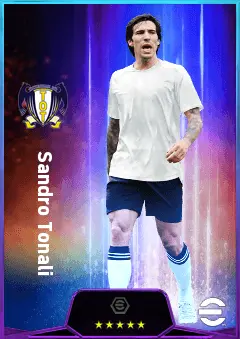 Sandro Tonali eFootball 2026 player card, 83 OVR DMF