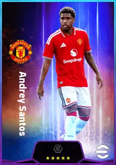 Andrey Santos eFootball 2026 player card, 82 OVR CMF