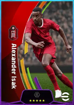 Alexander Isak eFootball 2026 player card, 84 OVR CF