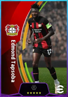 Edmond Tapsoba eFootball 2026 player card, 84 OVR CB