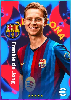 Frenkie de Jong eFootball 2026 player card, 95 OVR CMF