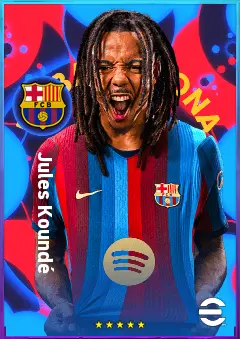 Jules Koundé eFootball 2026 player card, 95 OVR RB